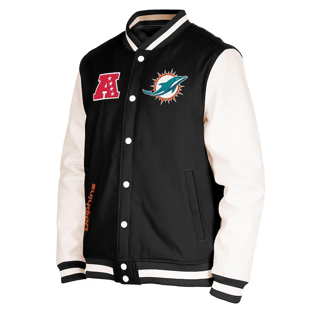 Miami Dolphins Third Varsity Jacket 3 Miami Dolphins Third Varsity Jacket - Image 3