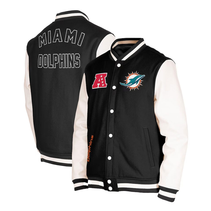 Miami Dolphins Third Varsity Jacket 9 Miami Dolphins Third Down Jacket