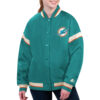 NFL Miami Dolphins Tournament Aqua Varsity Jacket
