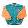 NFL Miami Dolphins Aqua and Orange Jacket