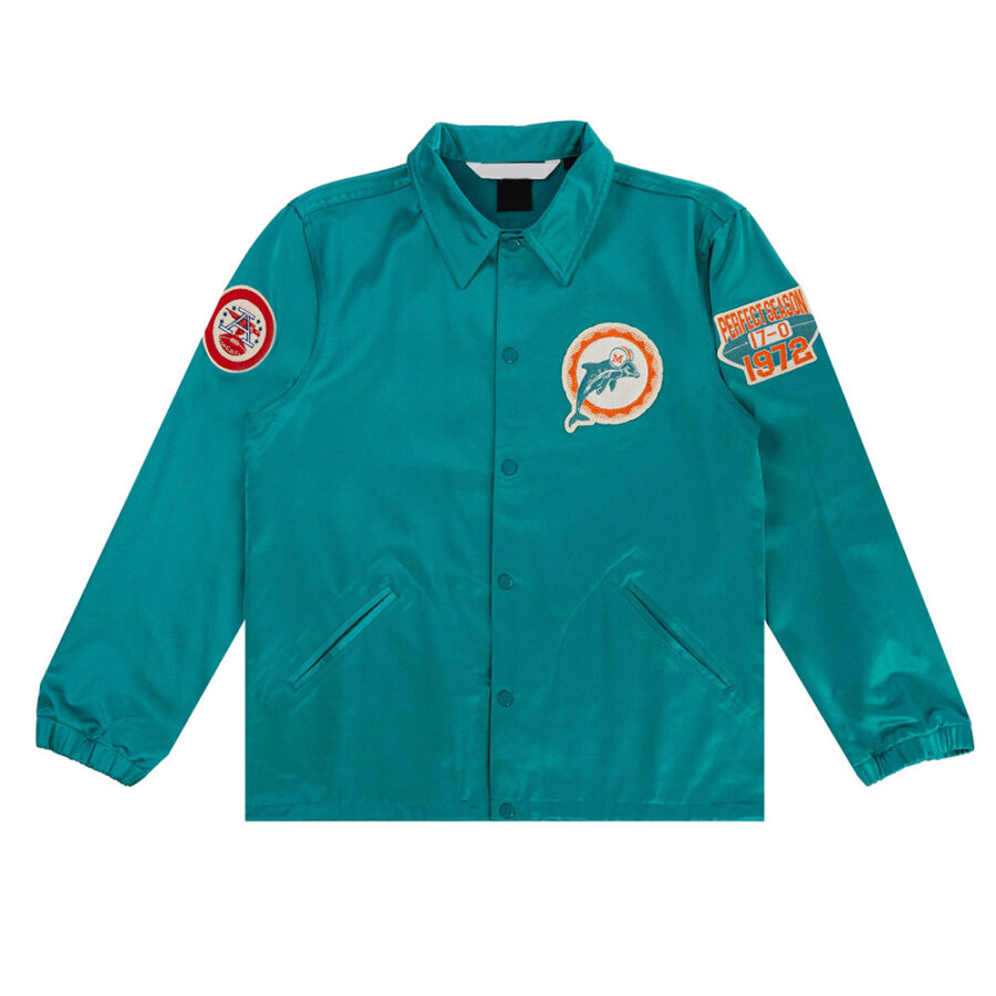 NFL Miami Dolphins Satin Windbreaker Jacket