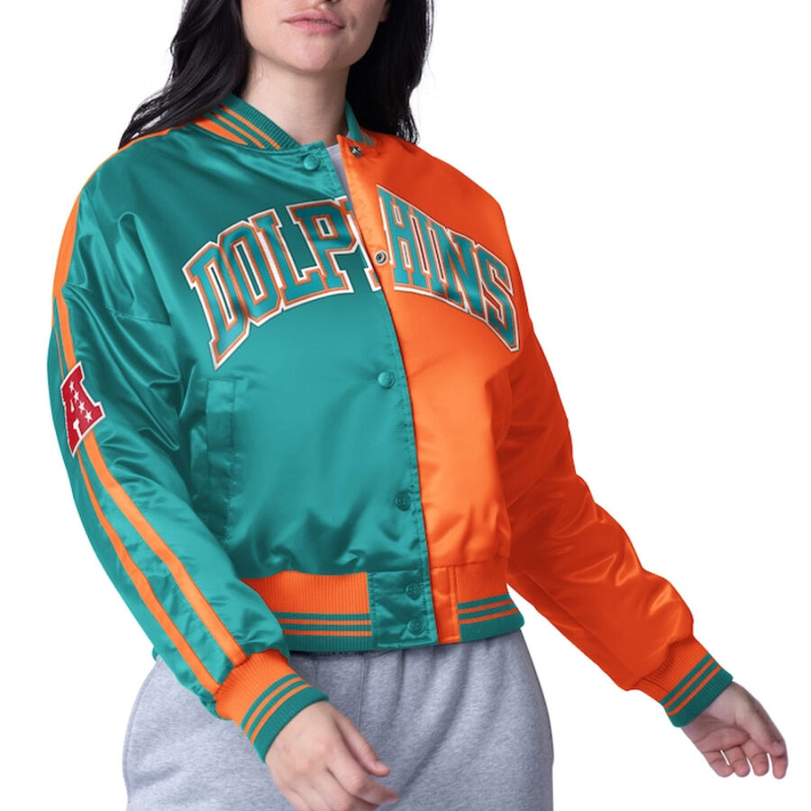 Women's Miami Dolphins Zone Blitz Satin Jacket