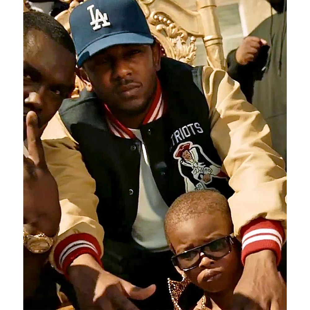 New England Patriots Kendrick Lamar Varsity Jacket 6 New England Patriots Kendrick Lamar Varsity Jacket - Image 6
