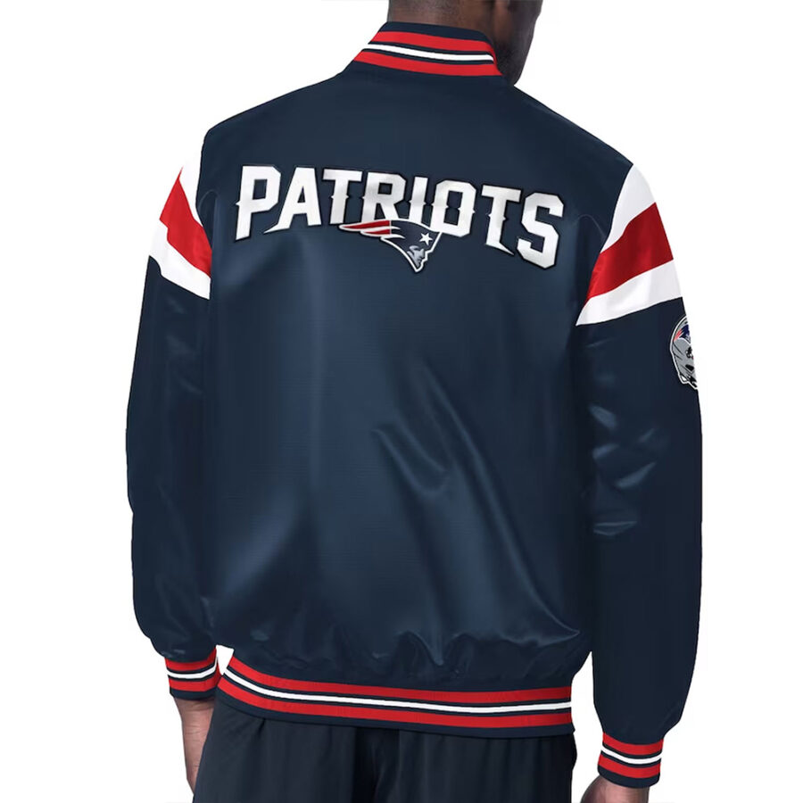 Alternative view of New England Patriots Midweight Navy Satin Jacket