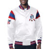 New England Patriots Midweight White Satin Jacket