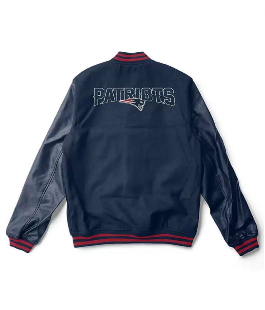 Alternative view of New England Patriots Navy Blue Varsity Jacket