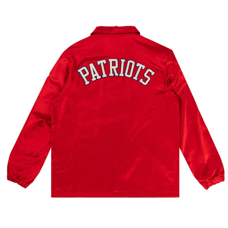 Alternative view of New England Patriots Red Satin Windbreaker Jacket
