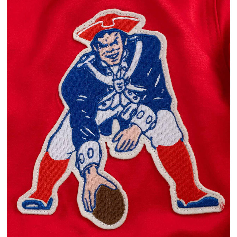 New England Patriots Red Satin Windbreaker Jacket 6 New England Patriots Red Windbreaker