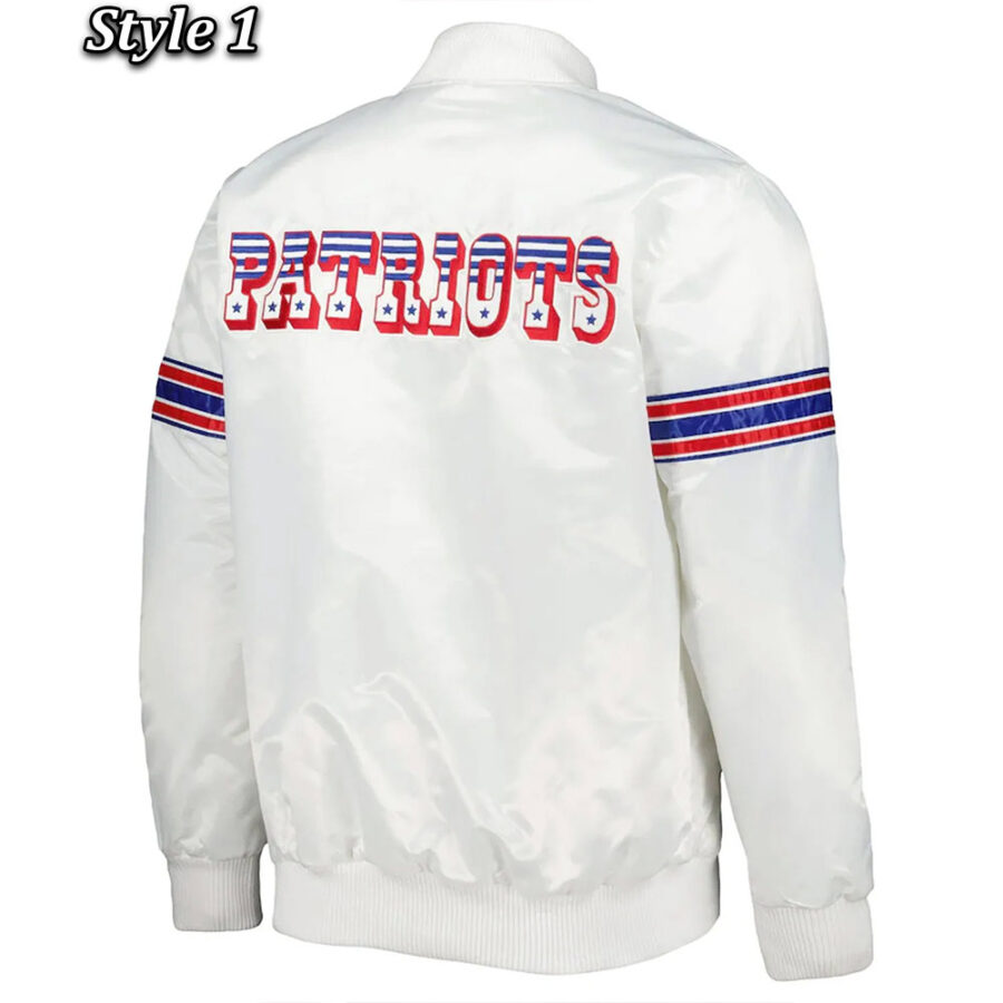 New England Patriots Power Forward Satin Jacket - Trendy Leather Jackets