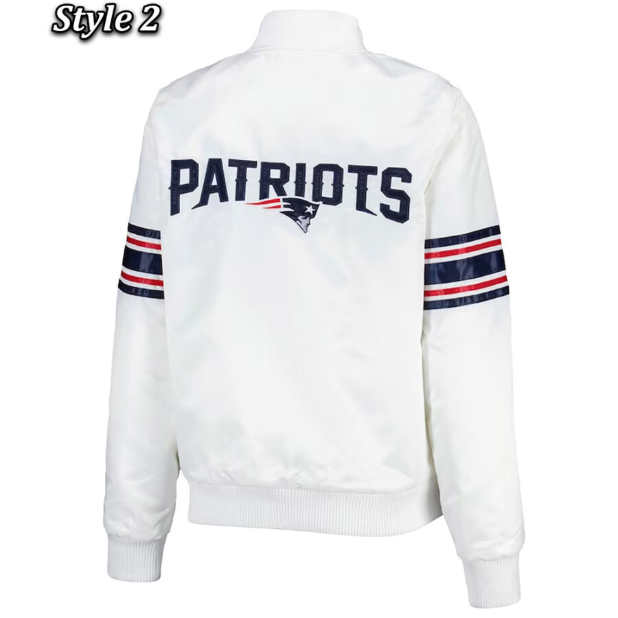 New England Patriots Power Forward Satin Jacket - Trendy Leather Jackets