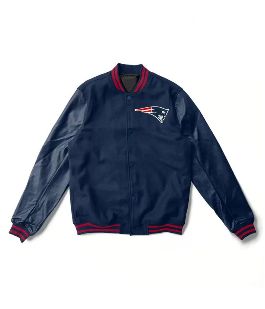 New England Patriots Navy Blue Varsity Jacket