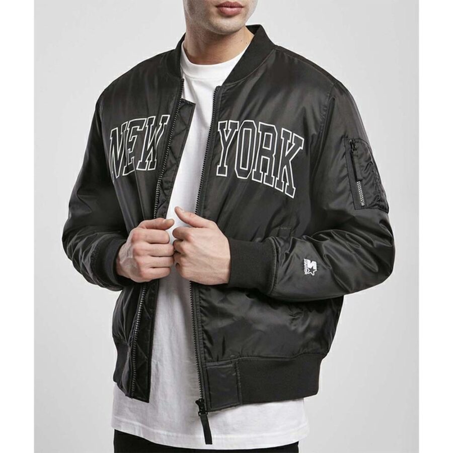 NFL New York Black Bomber Jacket