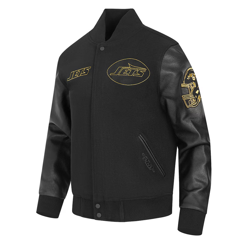 Alternative view of NFL New York Jets Black Varsity Jacket