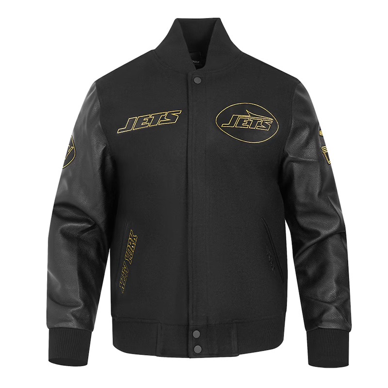 NFL New York Jets Black Varsity Jacket