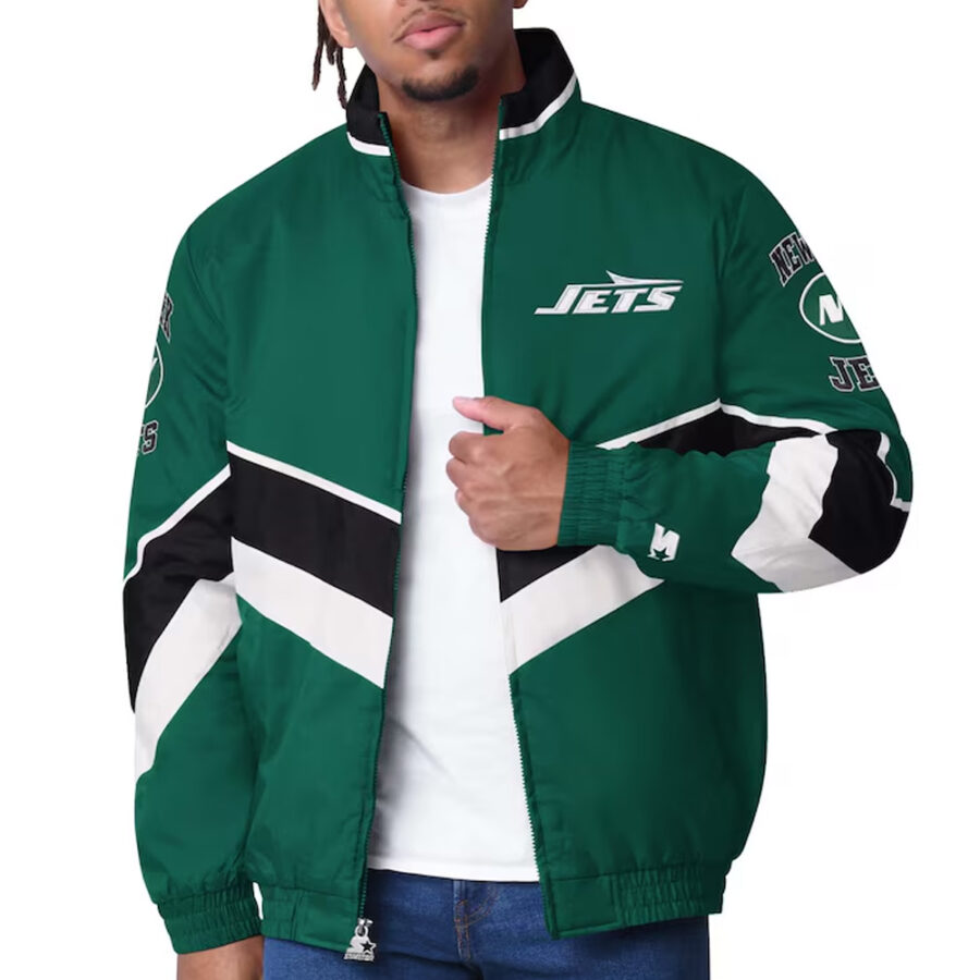 NFL New York Jets Green Satin Jacket