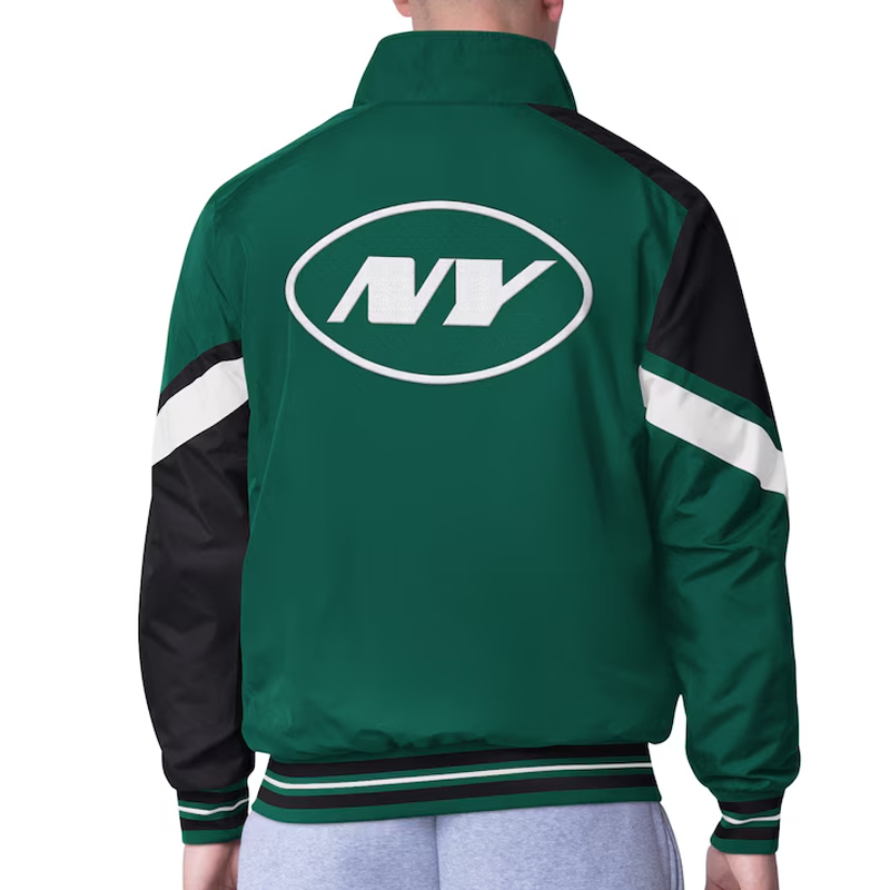 Alternative view of NFL NY Jets Strong Arm Green Jacket