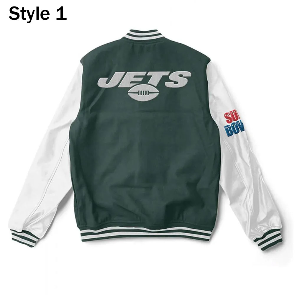 Nfl Ny Jets Super Bowl Varsity Jacket 3 Nfl Ny Jets Super Bowl Varsity Jacket - Image 3