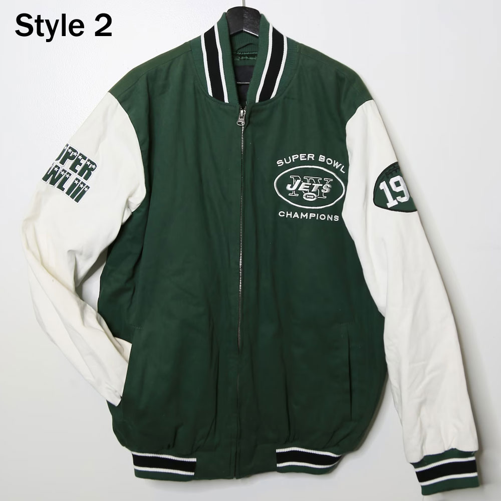 Nfl Ny Jets Super Bowl Varsity Jacket 2 Nfl Ny Jets Super Bowl Varsity Jacket - Image 2