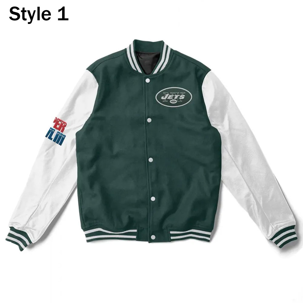 Nfl Ny Jets Super Bowl Varsity Jacket 1 Nfl Ny Jets Super Bowl Varsity Jacket