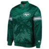 NFL Men's  New York Jets Green Satin Jacket