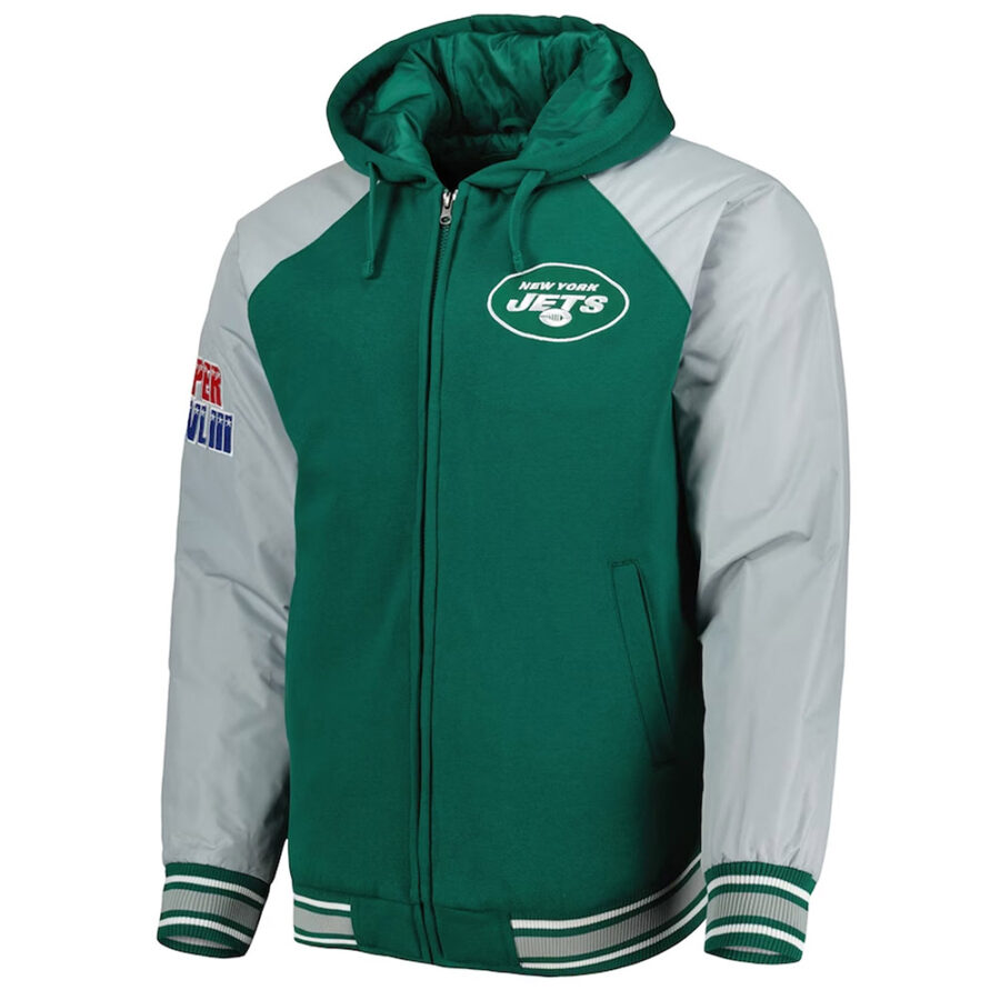 NFL NY Jets Green Varsity Hooded Jacket