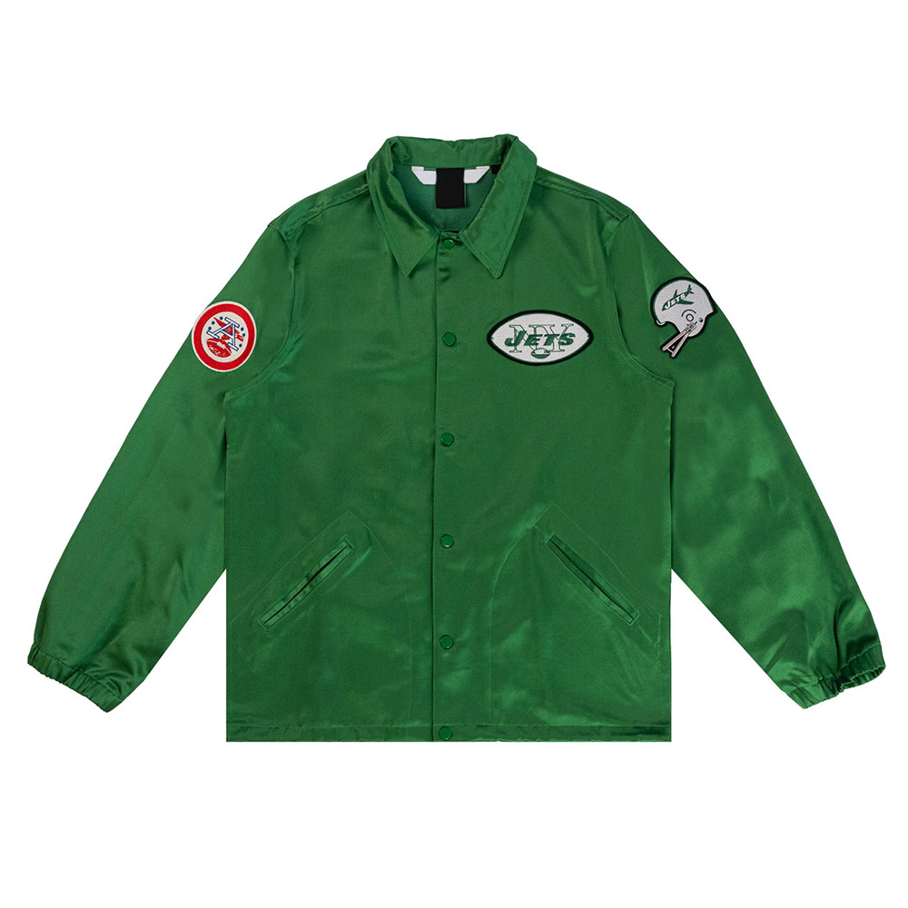 Nfl Ny Jets Windbreaker Green Satin 1 Nfl Ny Jets Windbreaker Green Satin