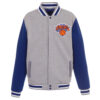 NFL NY Knicks Gray and Royal Wool Jacket