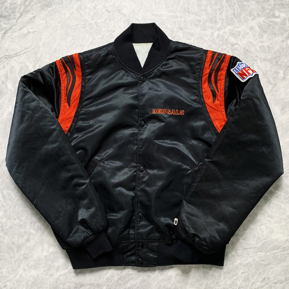 90'S Vintage Cincinnati Bengals Satin Jacket 3 90'S Vintage Cincinnati Bengals Satin Jacket - Image 3