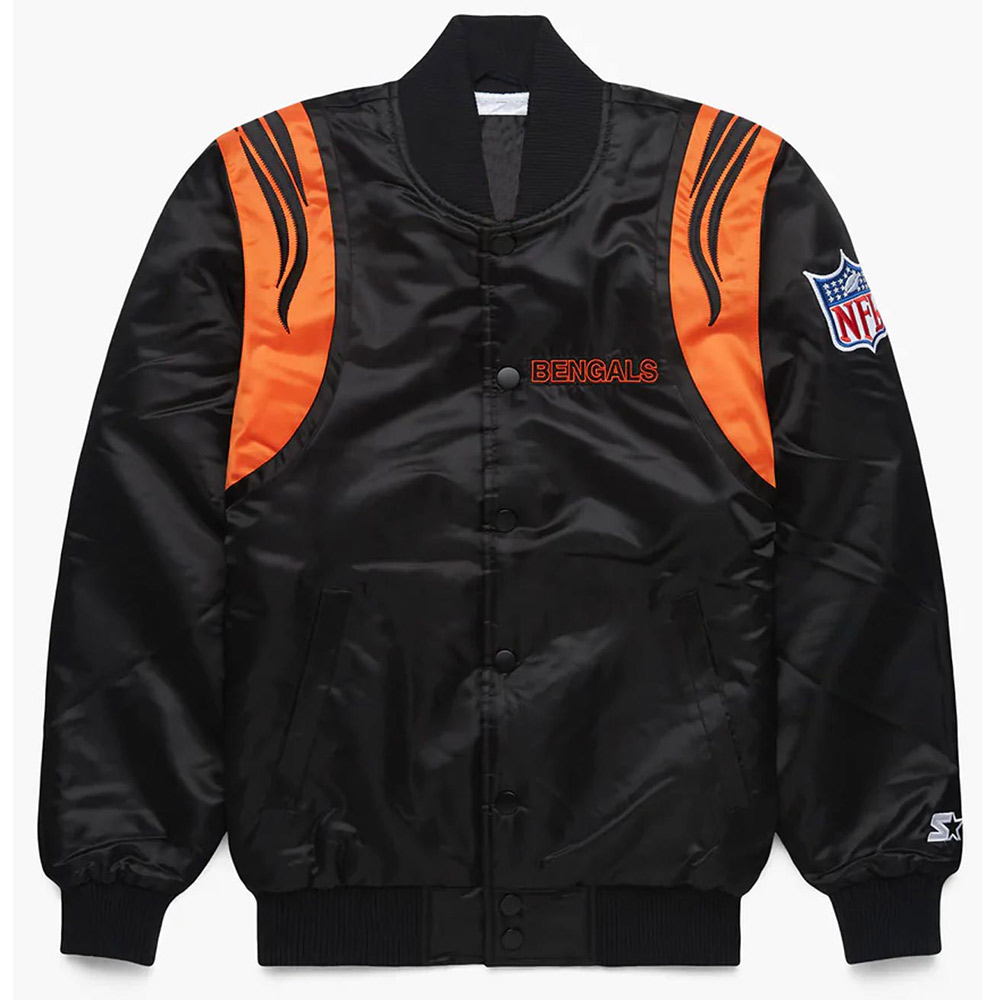 90'S Vintage Cincinnati Bengals Satin Jacket 1 90'S Vintage Cincinnati Bengals Satin Jacket