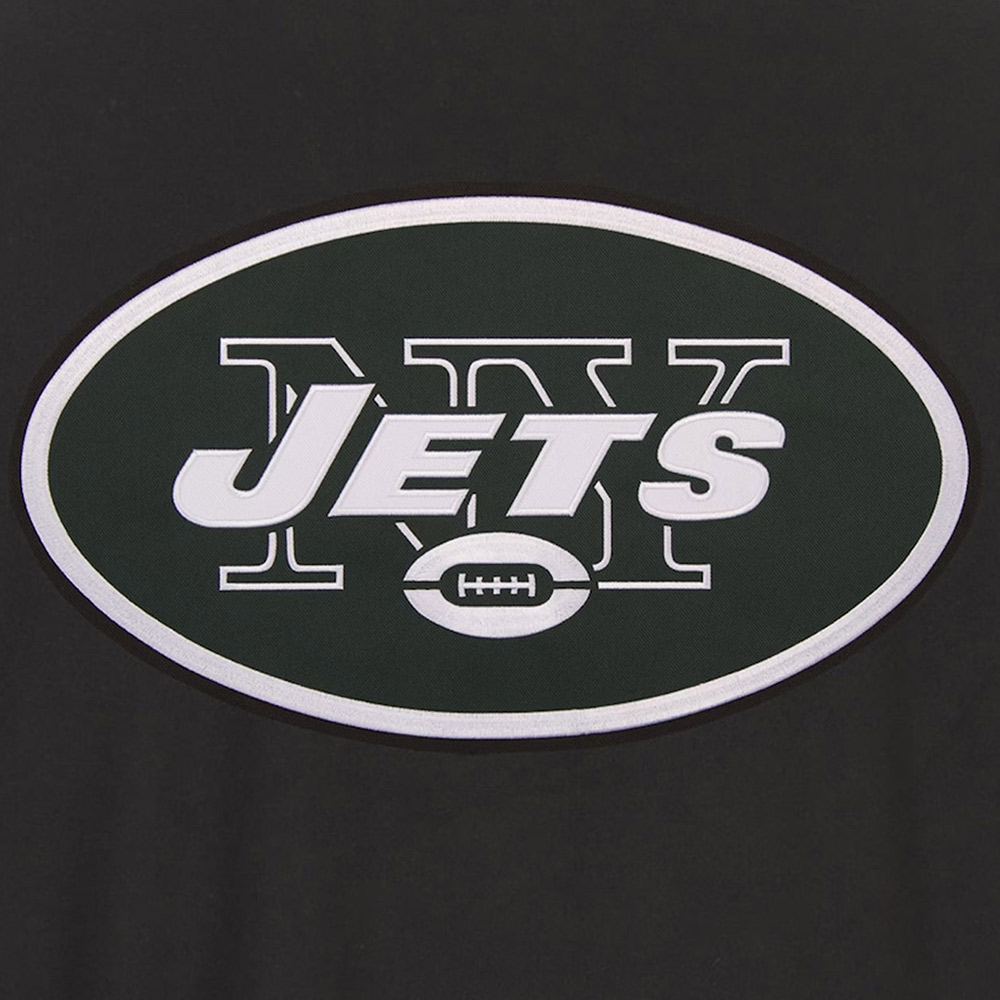 Nfl Jets Ny Black And Gray Wool Jacket 3 Nfl Jets Ny Black And Gray Wool Jacket - Image 3