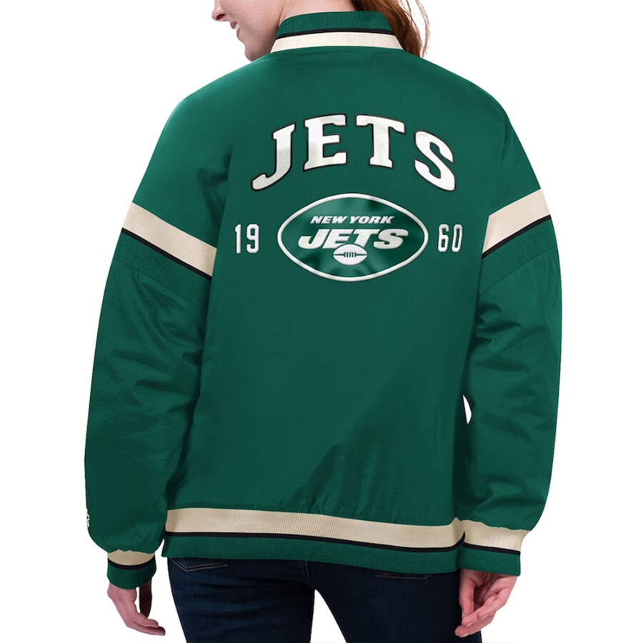 Alternative view of NFL Women's NY Jets Green Varsity Jacket