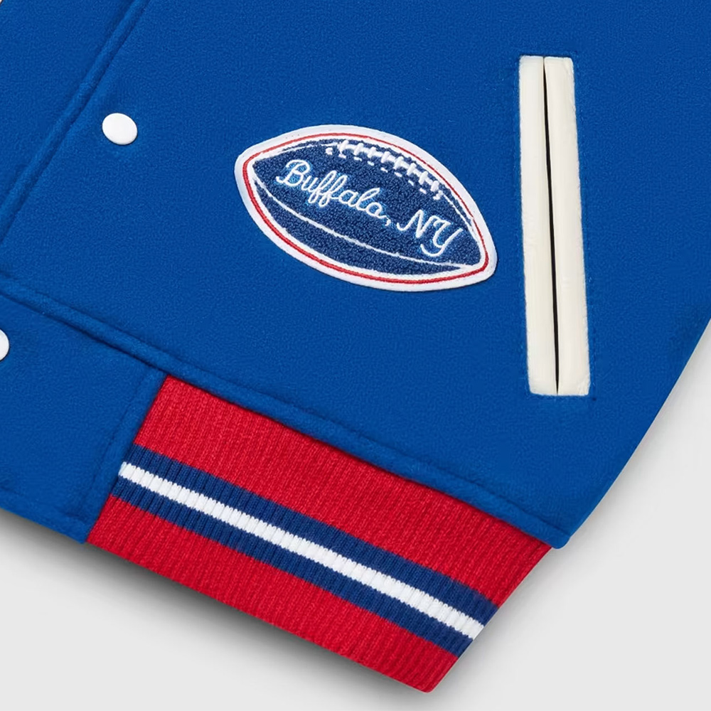 Men'S Ovo Buffalo Bills Varsity Jacket 4 Men'S Ovo Buffalo Bills Varsity Jacket Logo Image - Trendy Leather Jacket