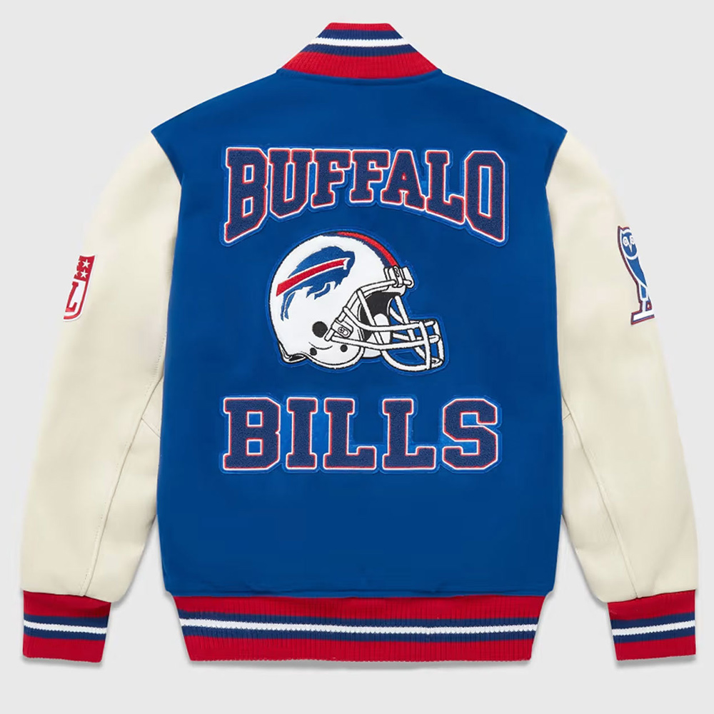 Men'S Ovo Buffalo Bills Varsity Jacket 2 Men'S Ovo Buffalo Bills Varsity Jacket Backup Image - Trendy Leather Jacket