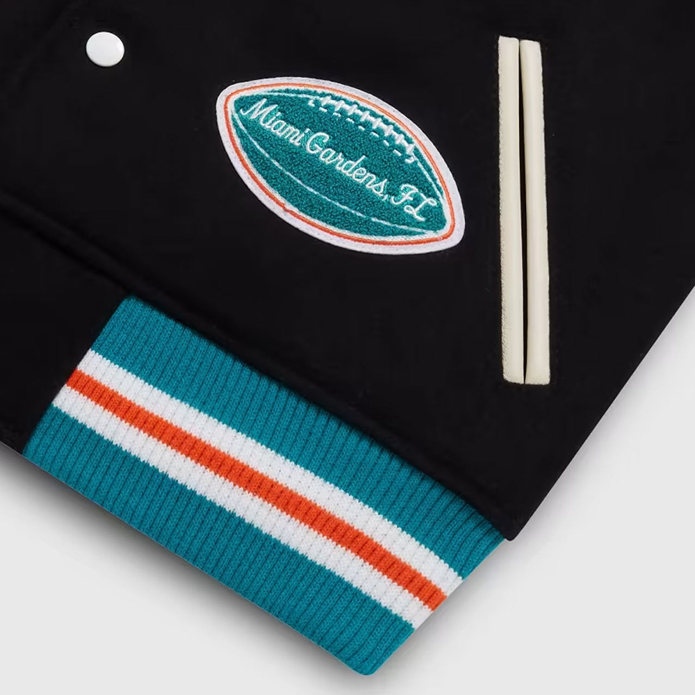 Nfl Ovo Miami Dolphins Varsity Jacket 4 Nfl Ovo Miami Dolphins Varsity Jacket - Image 4