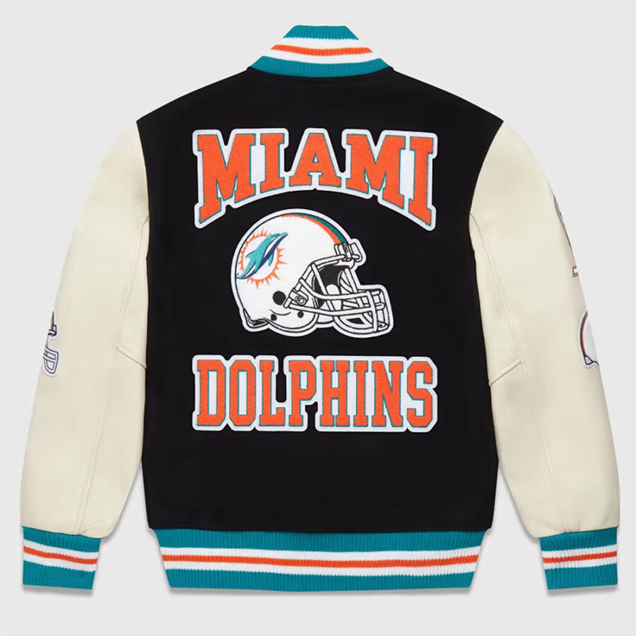 Alternative view of NFL OVO Miami Dolphins Varsity Jacket