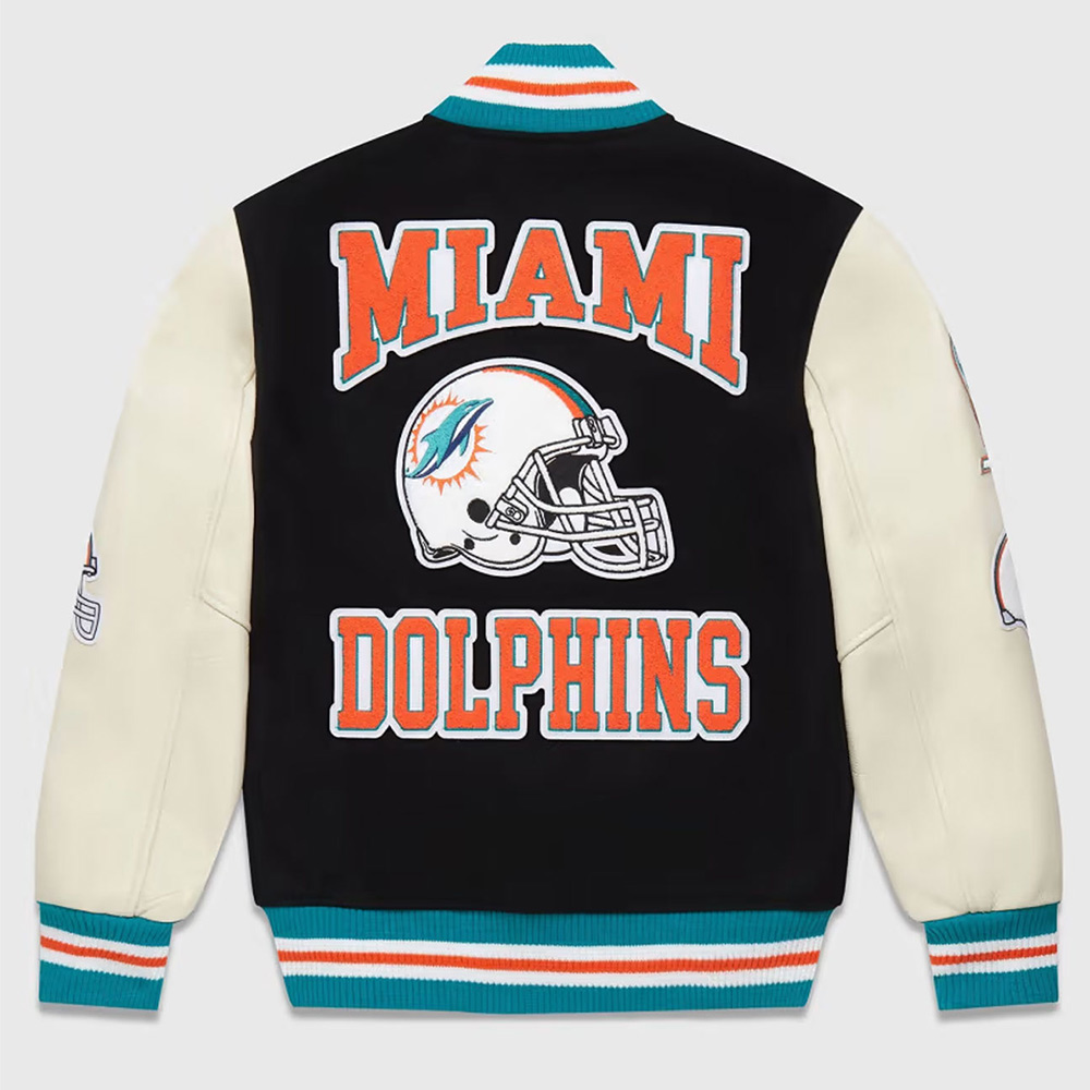 Nfl Ovo Miami Dolphins Varsity Jacket 2 Nfl Ovo Miami Dolphins Varsity Jacket - Image 2