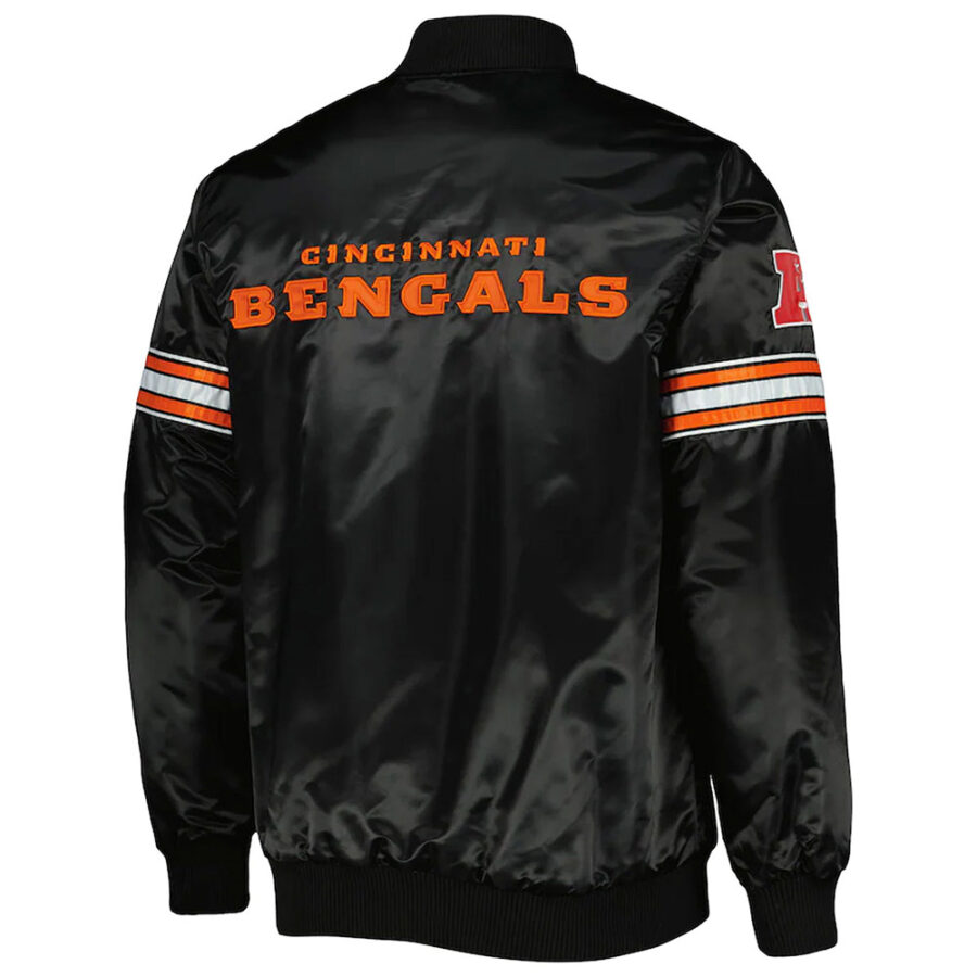 Alternative view of Cincinnati Bengals Pick and Roll Black Satin Jacket