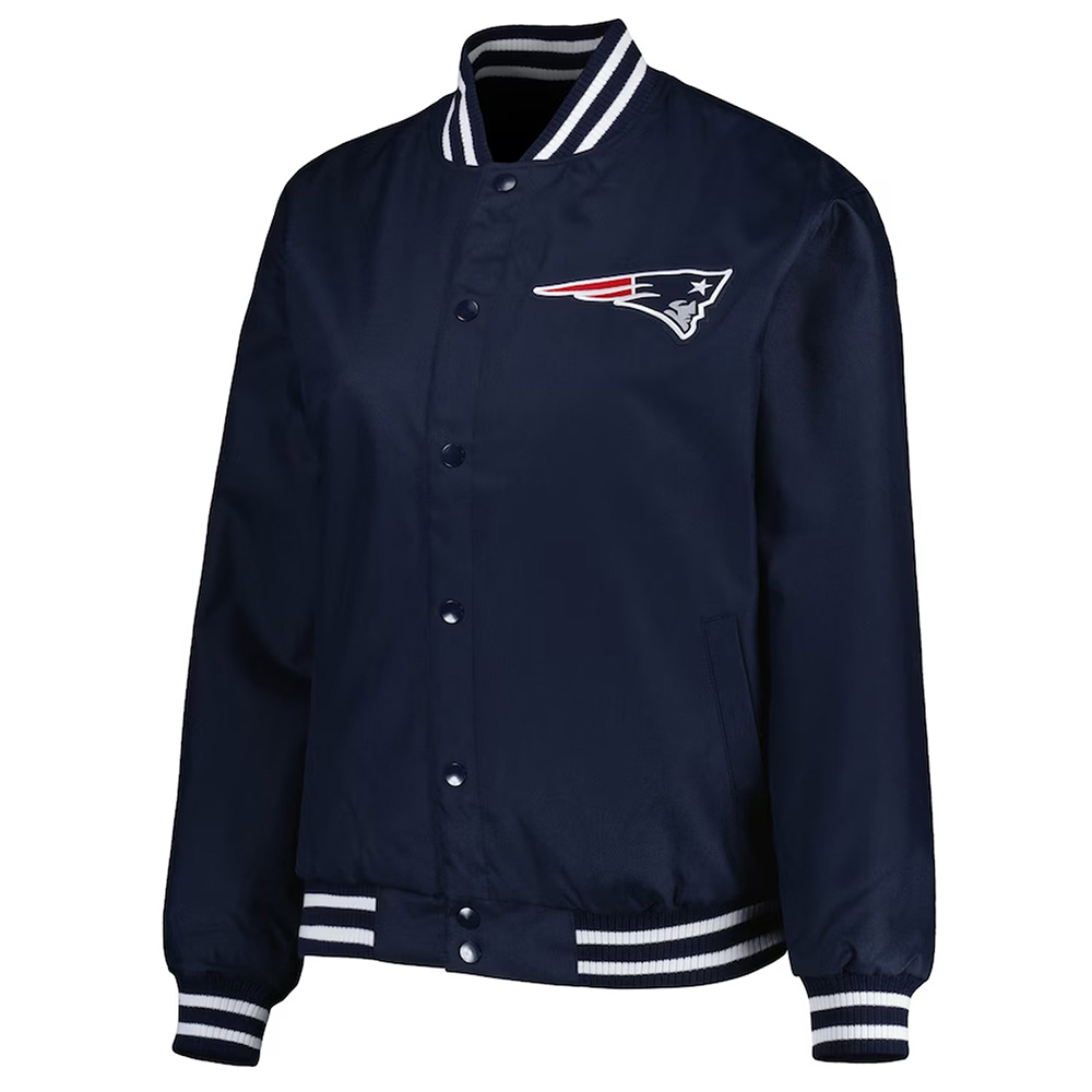 New England Patriots Navy Poly Twill Jacket 1 New England Patriots Navy Poly Twill Jacket