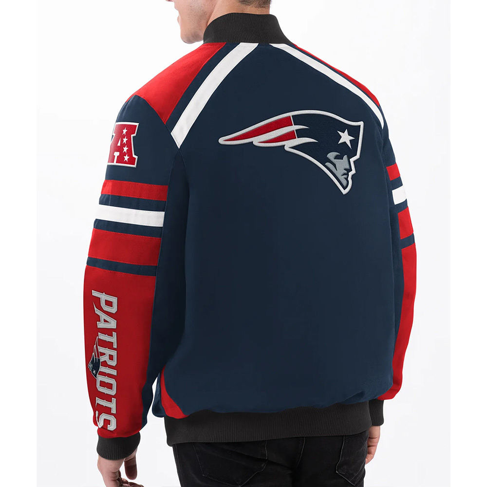 New England Patriots Forward Racing Jacket 2 New England Patriots Forward Racing Jacket - Image 2
