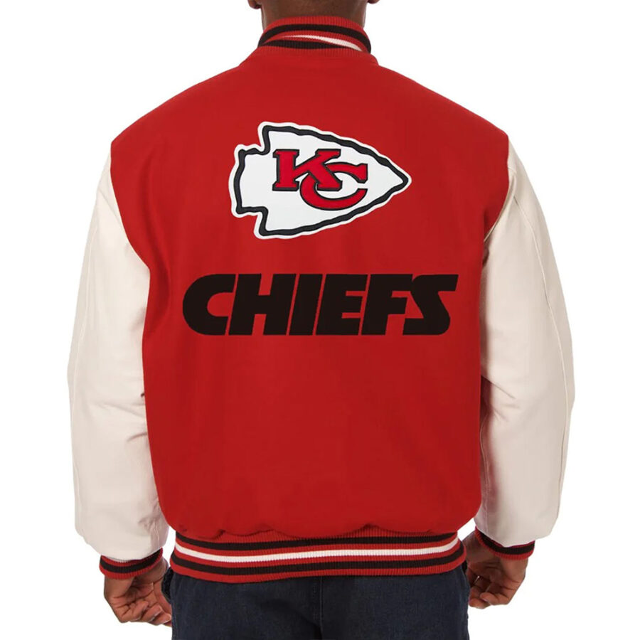 Alternative view of NFL Red/Cream Kansas City Varsity Jacket
