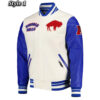 Buffalo Bills Blue and Cream Varsity Jacket