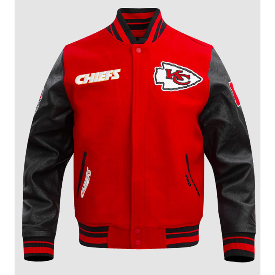 Alternative view of NFL kansas City Chiefs Retro Varsity Jacket