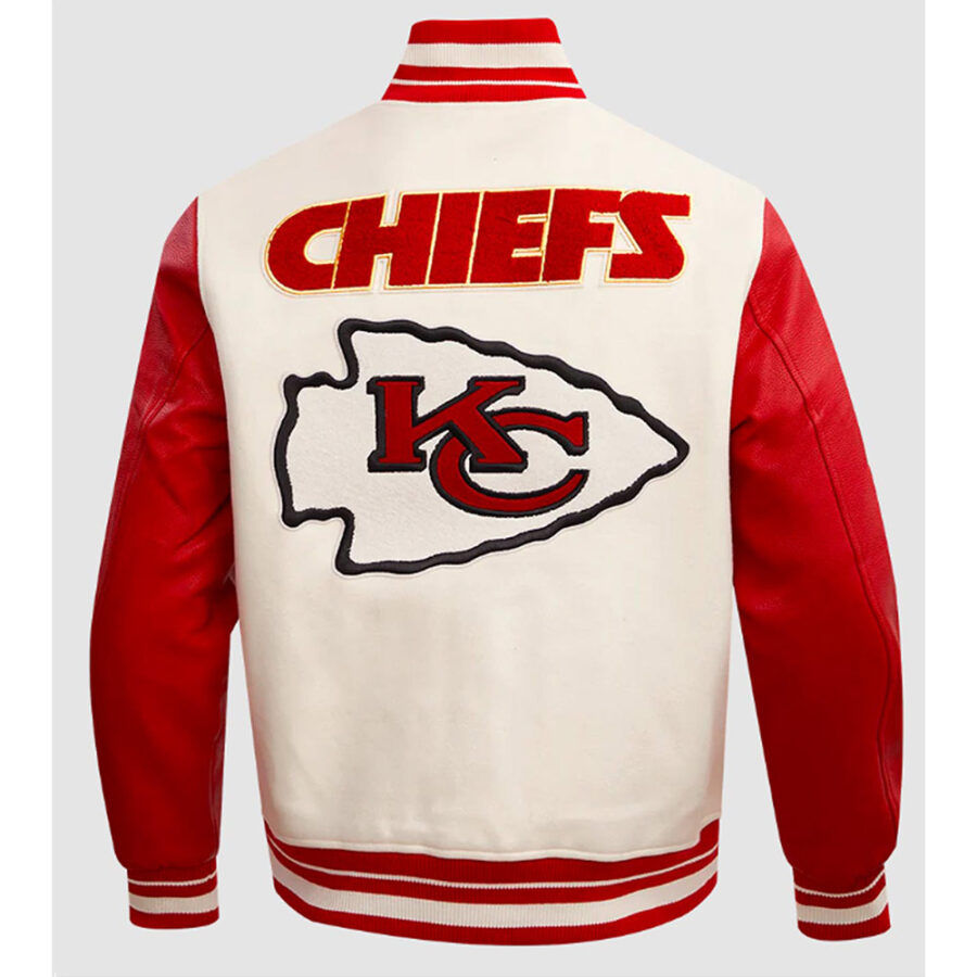 Retro Classic Rib Kansas City Chiefs Red And White Jacket