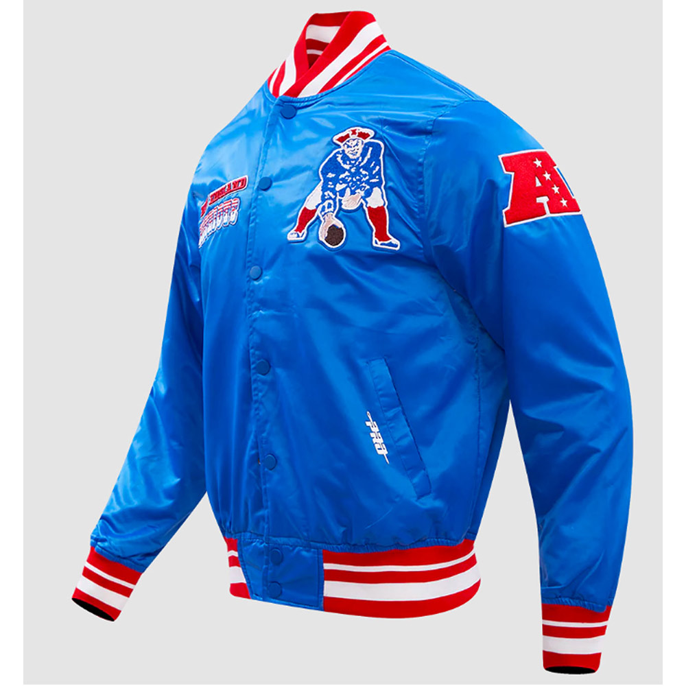 New England Patriots Retro Classic Satin Jacket 3 New England Patriots Retro Classic Satin Jacket - Image 3