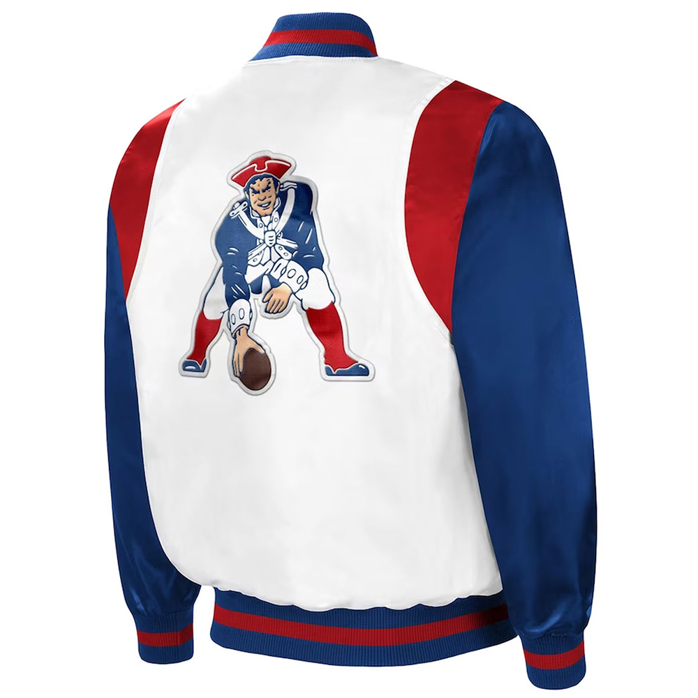 The All American New England Patriots Satin Jacket 2 The All American New England Patriots Satin Jacket - Image 2