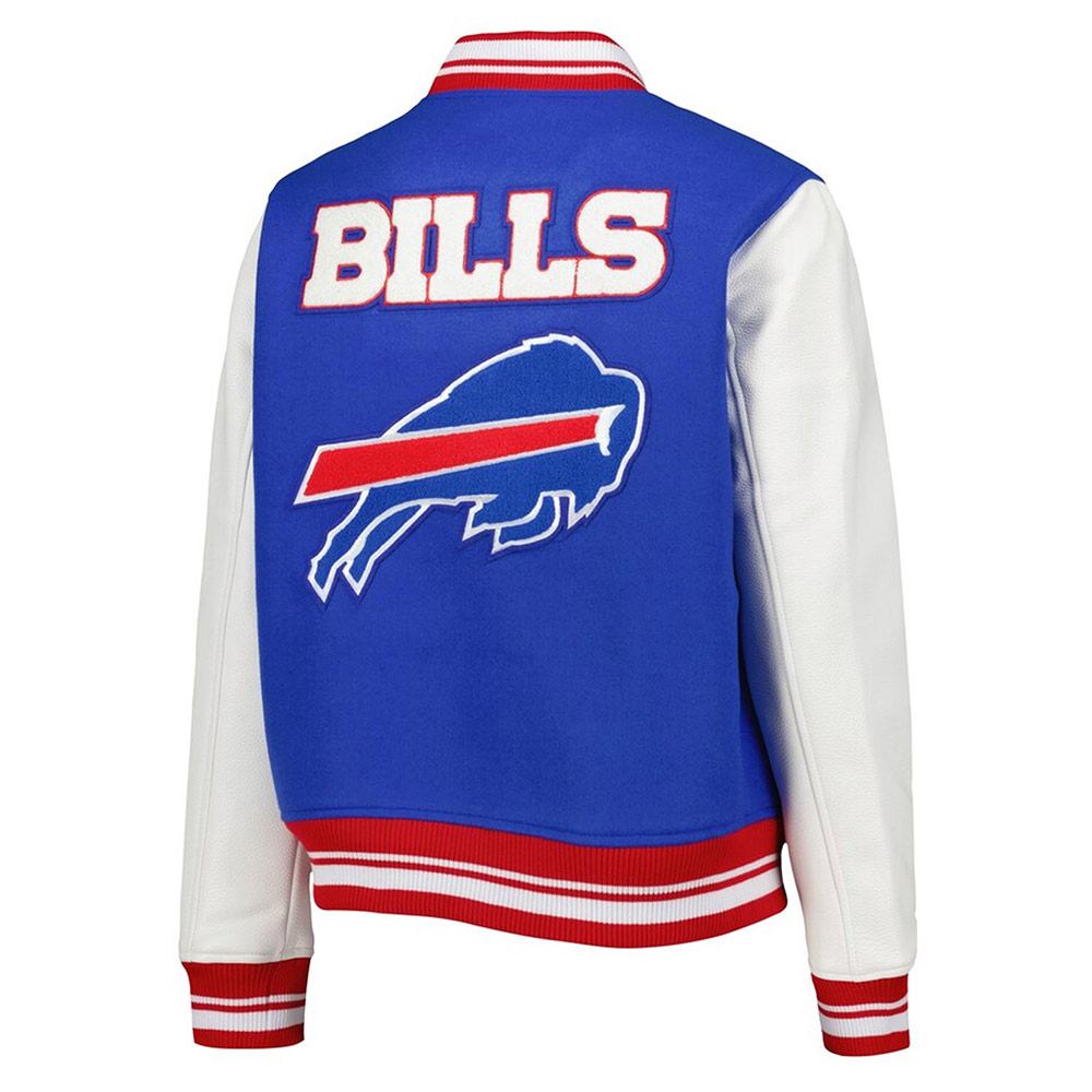 Women'S Buffalo Bills Mash Up Varsity Jacket 2 Women'S Buffalo Bills Mash Up Varsity Jacket - Image 2