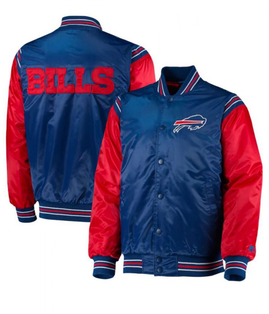 NFL Buffalo Bills Starter Varsity Jacket Front And Back - Trendy Leather Jackets
