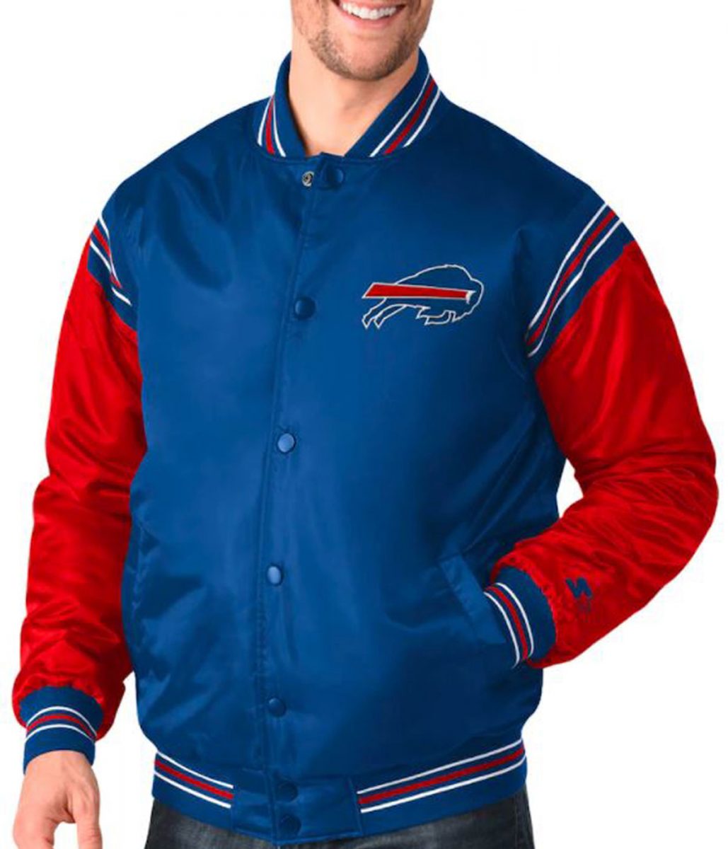 Nfl Buffalo Bills Starter Varsity Jacket 4 Nfl Buffalo Bills Starter Varsity Jacket Closeup - Trendy Leather Jackets