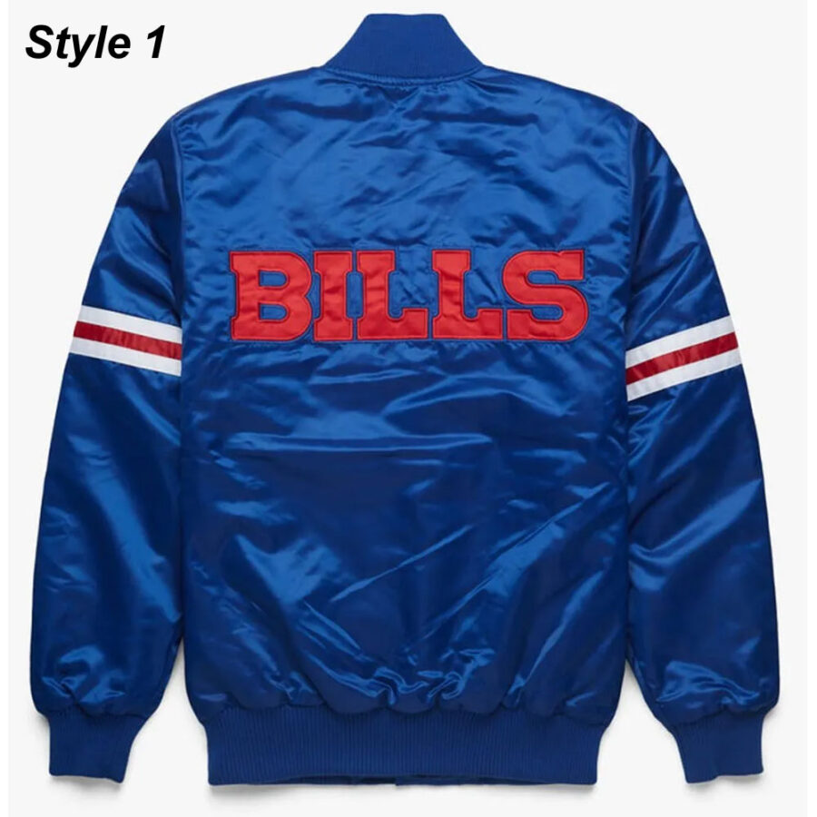 Buffalo Bills Royal Blue Bomber Jacket 8 Buffalo Bills Royal Blue Bomber Jacket Backside Image - Trendy Leather Jackets
