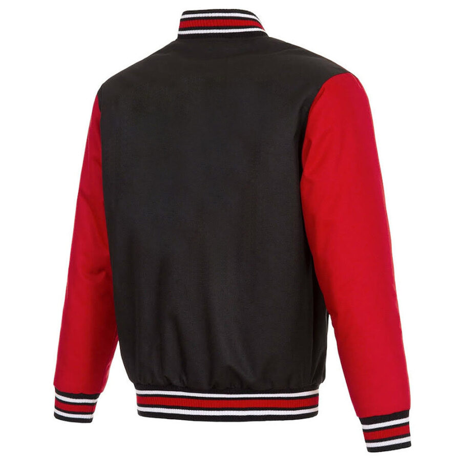 Alternative view of NFL Kansas City Chiefs Black and Red Varsity Jacket